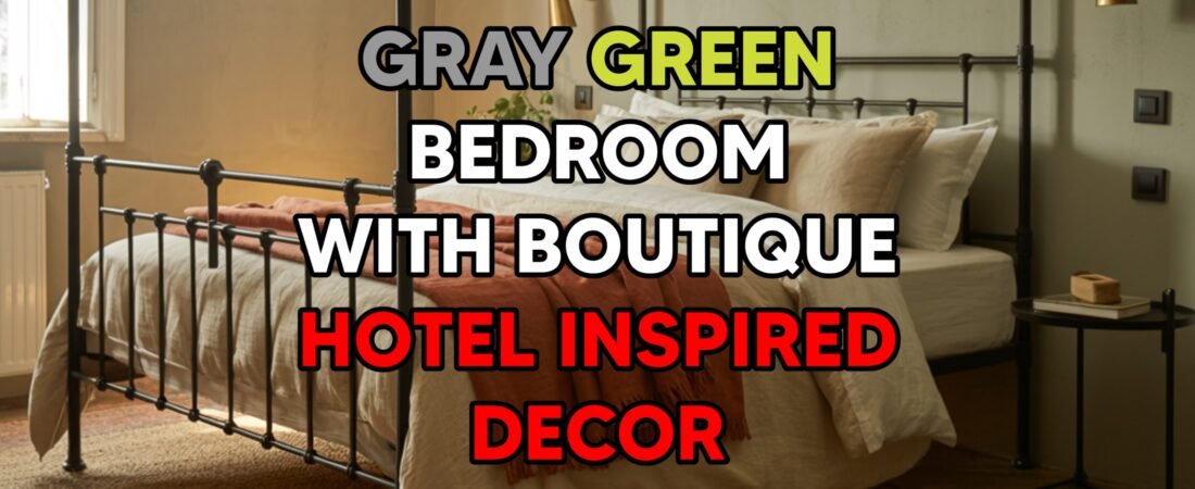 15 Gray Green Bedroom Ideas for a Modern Boutique-Hotel Retreat