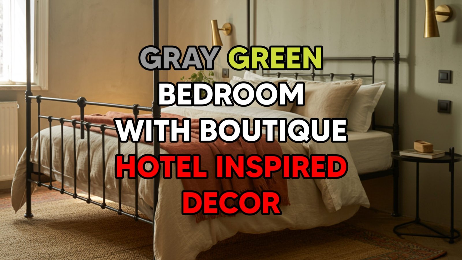 15 Gray Green Bedroom Ideas for a Modern Boutique-Hotel Retreat
