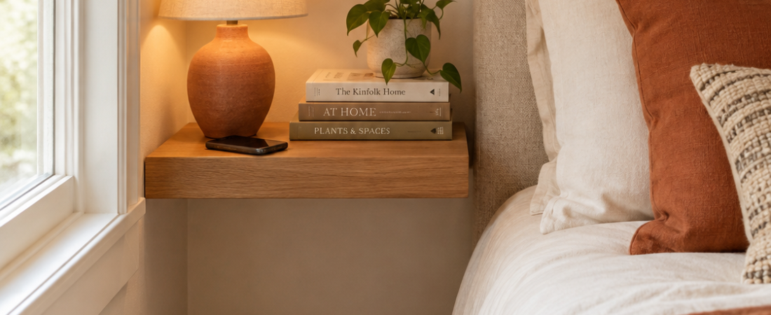 Can’t Fit a Nightstand? 10 Small Bedroom Side Table Alternatives